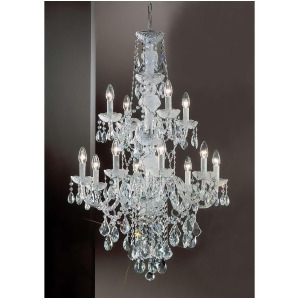 Classic Lighting Monticello Crystal All Glass Chandelier Chrome 8259Chs - All