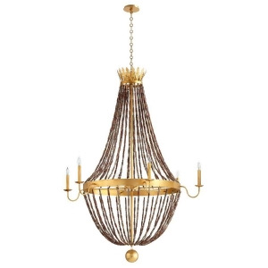 Cyan Design Alessia Six Light Chandelier Gold Leaf 06338 - All