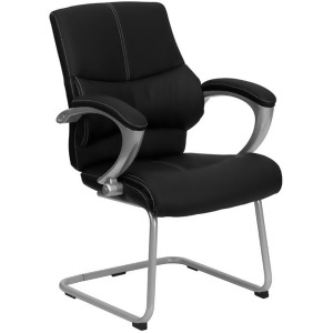 Flash Furniture Black Leather Side Chair Black H-9637l-3-side-gg - All