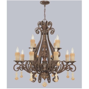 Classic Lighting Riviera Wrought Iron Chandelier Tortoise Shell 71158Ts - All