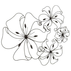 Cyan Design Fancy Flower Wall Art Graphite 05832 - All
