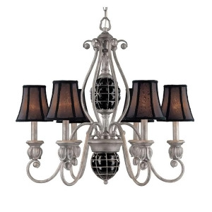 Classic Lighting Catturatto Captured Glass Chandelier Argento Negro 71126An - All
