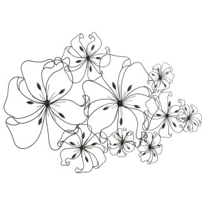Cyan Design Six Flower Fancy Wall Art Graphite 05833 - All