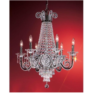 Classic Lighting Beaded Leaf Crystal Chandelier Ebony Pearl 69756Epdcl - All