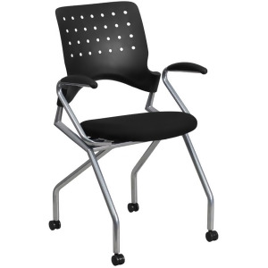 Flash Furniture Black Fabric Side Chair Black Wl-a224v-a-gg - All