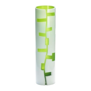 Cyan Design Medium Danish Vase White and Green 04243 - All