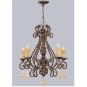 Classic Lighting Riviera Wrought Iron Chandelier Tortoise Shell 71155Ts - All