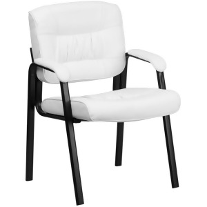 Flash Furniture Bonded Leather Side Chair White Bt-1404-wh-gg - All