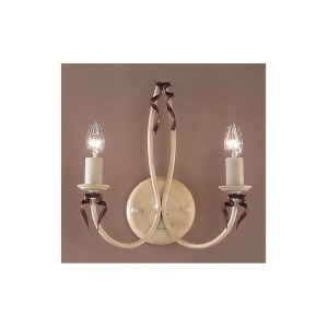 Classic Lighting Belluno Wrought Iron Sconce/WallBracket Ivory-Brown 3652Ib - All