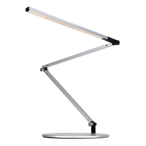 Koncept Z-Bar Slim Led Desk Lamp w/ Base Warm Light Silver Ar3200-wd-sil-dsk - All