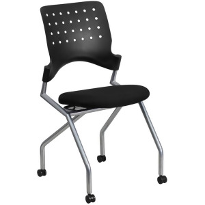 Flash Furniture Black Fabric Side Chair Black Wl-a224v-gg - All