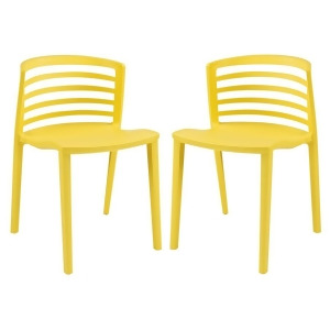 Modway Furniture Curvy Dining Chairs Set Of 2 Yellow Eei-935-ylw - All