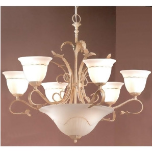 Classic Lighting Treviso Wrought Iron Chandelier Ivory 4119I - All