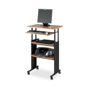 Safco Adjustable Stand-Up Workstations Medium Oak Saf1929mo - All