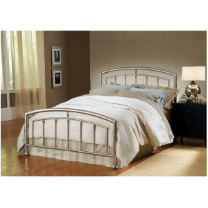 Hillsdale Furniture Claudia Bed Set Full w/Rails Matte Nickel 1685Bfr - All