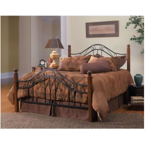 Hillsdale Furniture Madison Bed Set Queen w/Rails Textured Black 1010Bqr - All