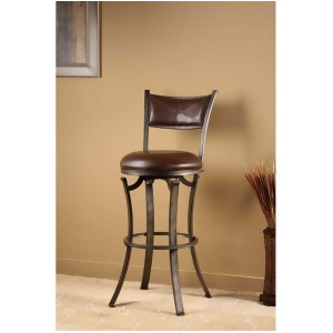 Hillsdale Furniture Drummond Swivel Counter Stool Rubbed Pewter 4919-826 - All