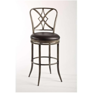 Hillsdale Jacqueline Swivel Counter Stool Rubbed Pewter/Black 5124-826 - All