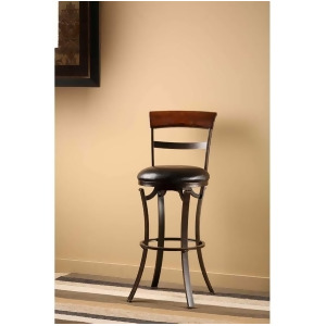Hillsdale Kennedy Counter Stool Black/Gold w/Cherry Panel Top 4912-826 - All