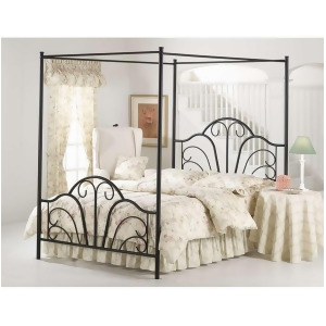 Hillsdale Furniture Dover Bed Set Full w/Rails Textured Black 348Bfpr - All
