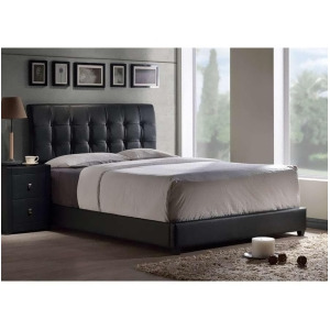Hillsdale Furniture Lusso Twin Bed Set w/ Rails Black Faux Leather 1281Btwr - All