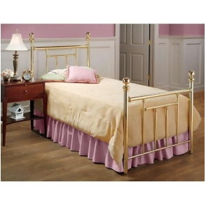 Hillsdale Furniture Chelsea Bed Set Twin w/Rails Classic Brass 1035Btwr - All