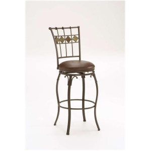 Hillsdale Furniture Lakeview Swivel Bar Stool Slate Accent Brown 4264-830 - All