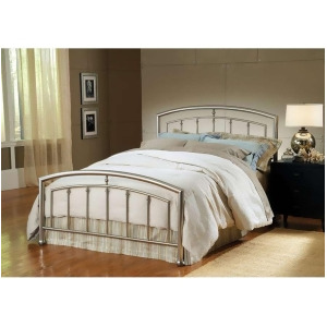 Hillsdale Claudia Bed Set Queen Rails Not Included Matte Nickel 1685-500 - All