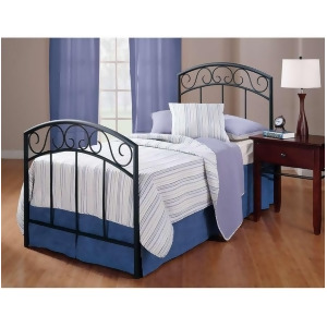 Hillsdale Furniture Wendell Bed Set Twin w/Rails Textured Black 298Btwr - All