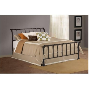 Hillsdale Furniture Janis Bed Set King w/Rails Textured Black 1671Bkr - All