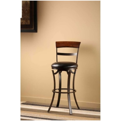 Hilale Kennedy Swivel Bar Stool Black Gold W Cherry Finished Top Hilale Kennedy Swivel Bar Stool Black Gold W Cherry Finished Top 4912 830