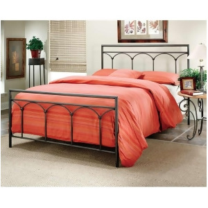 Hillsdale Furniture McKenzie Bed Set Queen w/Rails Brown Steel 1092Bqr - All