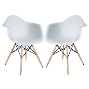 Modway Furniture Pyramid Dining Armchair Set of 2 White Eei-929-whi - All