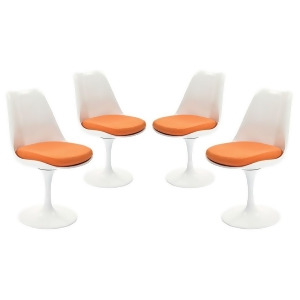 Modway Furniture Lippa Dining Side Chair Set Of 4 Orange Eei-1342-ora - All