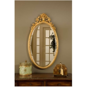 Hickory Manor Oval Flower Basket Mirror/Gold Leaf 5080Gl - All