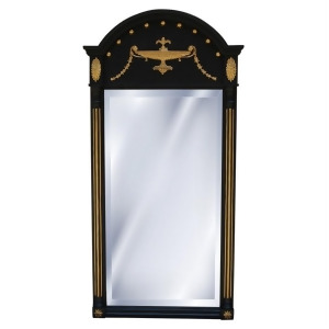 Hickory Manor Arched Topiary Mirror/Black W/Gold Hm7035bg - All