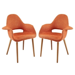 Modway Furniture Taupe Dining Armchair Set Of 2 Orange Eei-1329-ora - All