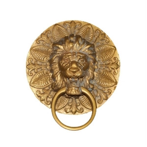 Hickory Manor Round Lion Plaque Towel Holder/Antique Gold Hm81209thag - All