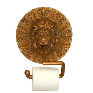 Hickory Manor Round Lion Plaque Toilet Paper Holder/Antique Gold Hm81209tpag - All