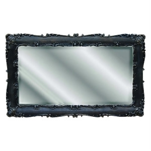 Hickory Manor Decorative Rectangle Mirror/Black Gold Silver 4620Bgs - All