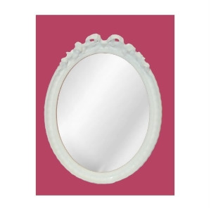 Hickory Manor Oval Bow Mirror/Bright White Kt5110bw - All