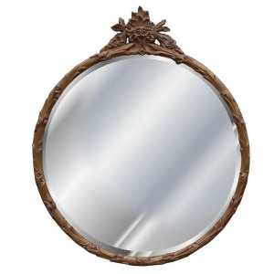 Hickory Manor Round Flower Basket Mirror/BRONZE 6030Bz - All