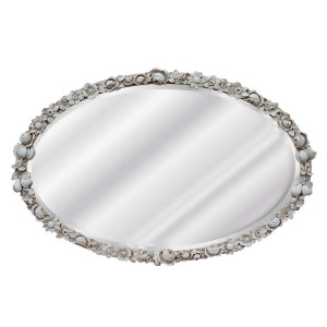 Hickory Manor Floral Mirror/Old World White 5027Oww - All