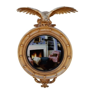 Hickory Manor Carved Eagle Convex Mirror/Gold Leaf Hm6437gl - All