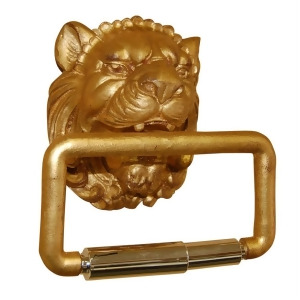 Hickory Manor Lion Head Toilet Paper Holder/Gold Leaf Hm871tpgl - All