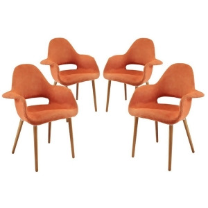 Modway Furniture Taupe Dining Armchair Set Of 4 Orange Eei-1330-ora - All