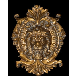 Hickory Manor Lion Medallion Plaque/Antique Gold Hm81309ag - All