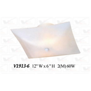 Volume Lighting 2-Light White Flush Mount Ceiling Fixture White V1913-6 - All