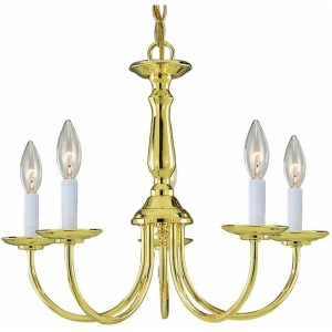 Volume Lighting 5-Light Polished Brass Chandelier Polished Brass V4515-2 - All
