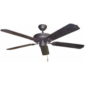 Volume Lighting Black Outdoor Ceiling Fan Black V5953-5 - All